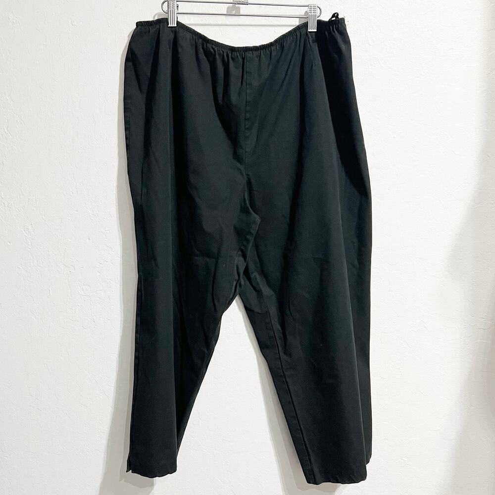 Eileen Fisher Pants Womens 3X Black Stretch Slim Pull On Casual Office Ankle